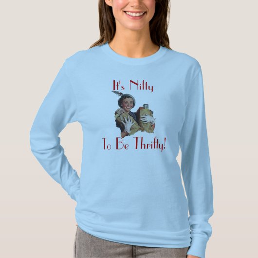 Retro Happy w/ koopt kruidachtige shopper Fun Cute T-shirt (Voorkant)