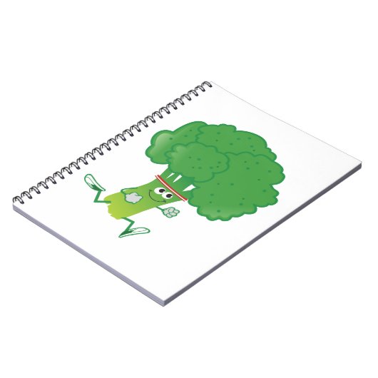 Retro Hardloopbroccoli Notitieboek (Linkerzijde)