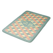 Retro Harlekijn Diamant Monogram Badkamer Decor Badmat (Gekanteld)