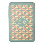 Retro Harlekijn Diamant Monogram Badkamer Decor Badmat (Voorkant Verticaal)