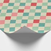 retro harlekijn geometrisch patroon cadeaupapier (Hoek)