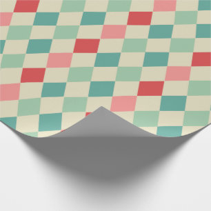 retro harlekijn geometrisch patroon cadeaupapier