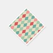 retro harlekijn geometrisch patroon servetten (Hoek)