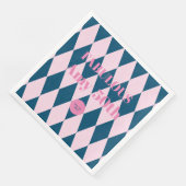 Retro Harlequin Azure en Ballerina Pink Servet (Hoek)