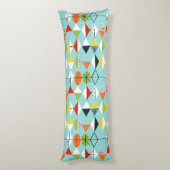 Retro Harlequin Patroon Body Kussen (Achterkant (Verticaal))