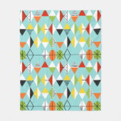 Retro Harlequin Patroon Fleece Deken (Voorkant)