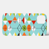 Retro Harlequin Patroon iPad Mini Case (Achterkant (horizontaal))