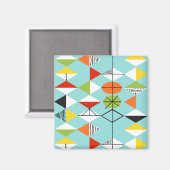 Retro Harlequin Patroon Magneet (Voorkant / Achterkant)