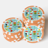 Retro Harlequin Patroon Poker Chips (Opstapeling)