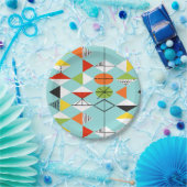 Retro Harlequin Patroonpapier Borden Papieren Bordje (Feest)