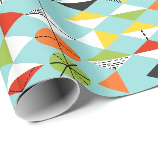 Retro Harlequin Patroonverlooppapier Cadeaupapier (Rol Hoek)