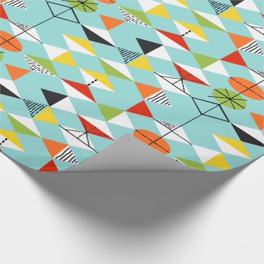 Retro Harlequin Patroonverlooppapier Cadeaupapier (Hoek)