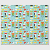 Retro Harlequin Patroonverlooppapier Cadeaupapier (Vlak)