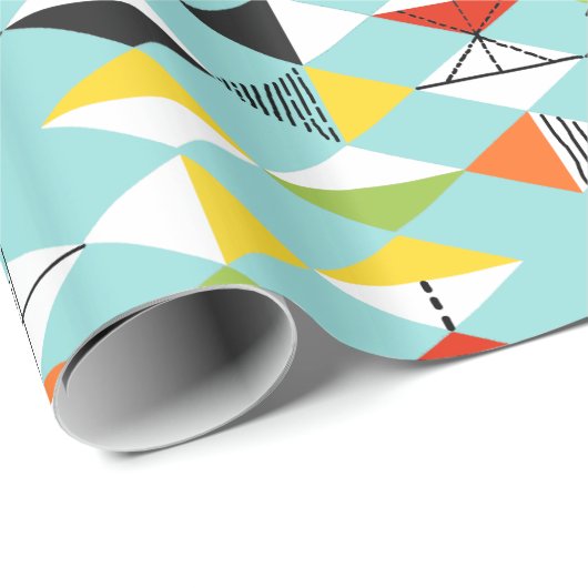 Retro Harlequin Patroonverlooppapier Cadeaupapier (Rol Hoek)