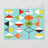 Retro Harlequin Pattern Briefkaart (Voorkant)