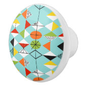 Retro Harlequin Pattern Ceramic Knob. Keramische Knop (Rechts)