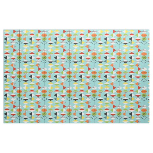 Retro Harlequin Pattern Fabric Stof (Yard (91,4 cm))