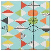 Retro Harlequin Pattern Fabric Stof (Swatch)