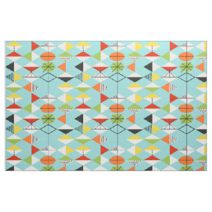 Retro Harlequin Pattern Fabric Stof