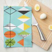Retro Harlequin Pattern Kitchen Towel Theedoek (Quarter Fold)