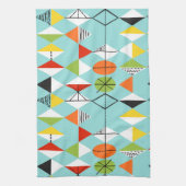 Retro Harlequin Pattern Kitchen Towel Theedoek (Verticaal)