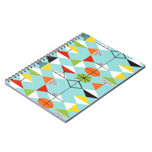 Retro Harlequin Pattern-laptop Notitieboek (Linkerzijde)