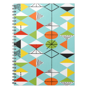 Retro Harlequin Pattern-laptop Notitieboek