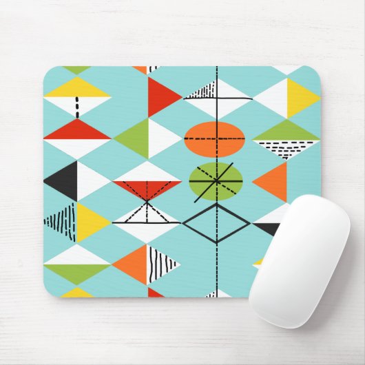 Retro Harlequin Pattern Mousepad Muismat (Met muis)