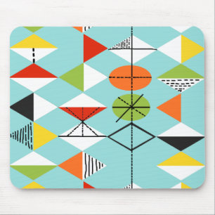 Retro Harlequin Pattern Mousepad Muismat