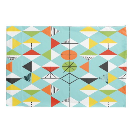 Retro Harlequin Pattern Pillowcase Kussensloop (Achterkant)