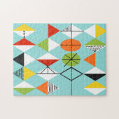 Retro Harlequin Pattern Puzzle Legpuzzel (Horizontaal)