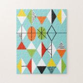 Retro Harlequin Pattern Puzzle Legpuzzel (Verticaal)