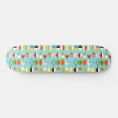 Retro Harlequin Pattern Skateboard (Horizontaal)