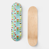 Retro Harlequin Pattern Skateboard (Voorkant)