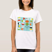 Retro Harlequin Pattern T-Shirt (Voorkant)