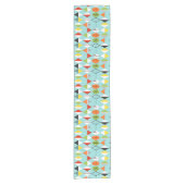 Retro Harlequin Pattern Table Runner Korte Tafelloper (Voorkant)