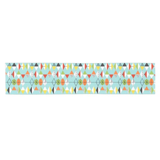 Retro Harlequin Pattern Table Runner Korte Tafelloper (Horizontaal)