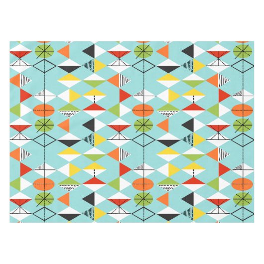 Retro Harlequin Pattern Tablecloth Tafelkleed (Voorkant (Horizontaal))