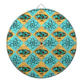 Retro Harlequin Wereldbol Trotter Dartboard Dartbord (Voorkant)