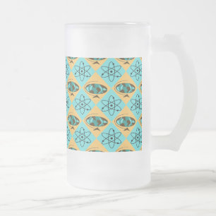 Retro Harlequin Wereldbol Trotter Frosted Glass Mo Matglas Bierpul