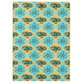 Retro Harlequin Wereldbol Trotter Klembord (Achterkant)