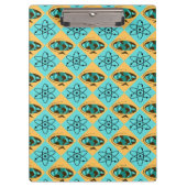 Retro Harlequin Wereldbol Trotter Klembord (Voorkant)