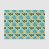 Retro Harlequin Wereldbol Trotter Tissue Paper Tissuepapier (Voorkant)
