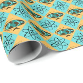 Retro Harlequin Wereldbol Trotter Wrapping Paper Cadeaupapier (Rol Hoek)