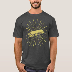 Retro  Harmonica Koel Instrument T-shirt