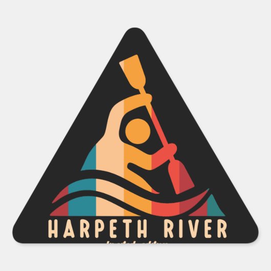 Retro Harpeth River Kayaking Sticker (Voorkant)
