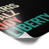 Retro Harris Waltz 2024 Harris Walz Joy Liberty Foto Afdruk (Hoek)