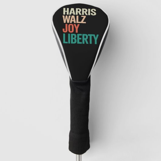 Retro Harris Waltz 2024 Harris Walz Joy Liberty Golfheadcover (Voorkant)