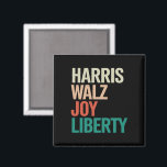 Retro Harris Waltz 2024 Harris Walz Joy Liberty Magneet<br><div class="desc">Retro Harris Walz Waltz 2024 Harris Walz Joy Liberty</div>