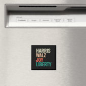 Retro Harris Waltz 2024 Harris Walz Joy Liberty Magneet (Insitu (Vaatwasser))